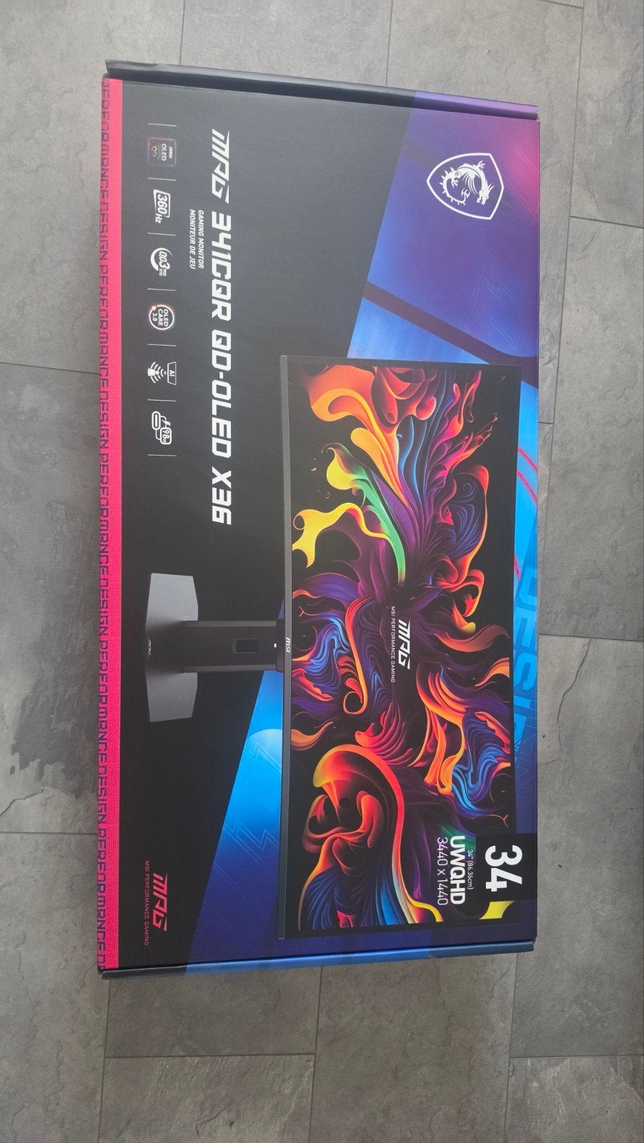 msi mpg 341CQR QD-OLED X36, Ultrawide, Minder dan 1 ms, Zo goed als nieuw, MSI monitor