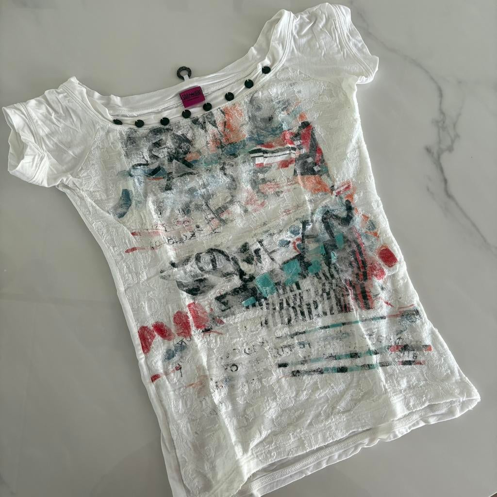 Save The Queen T-shirt, Maat: M, Maat 38/40 (M), Wit, Ophalen of Verzenden, Zo goed als nieuw