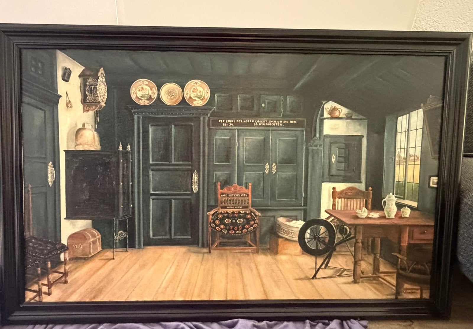 Groot schilderij Balc., Ophalen of Verzenden