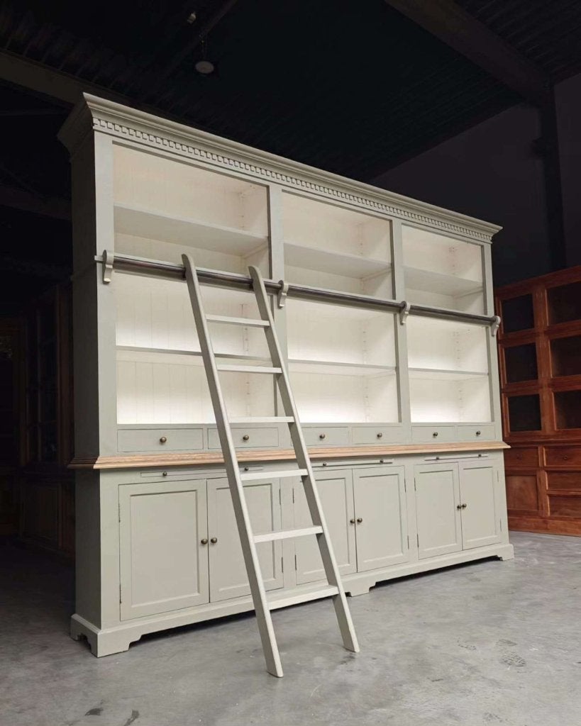Prachtige grote boekenkast | Privé bibliotheek #3466, Huis en Inrichting, Kasten | Boekenkasten, Gebruikt, Met deur(en), -, 200 cm of meer