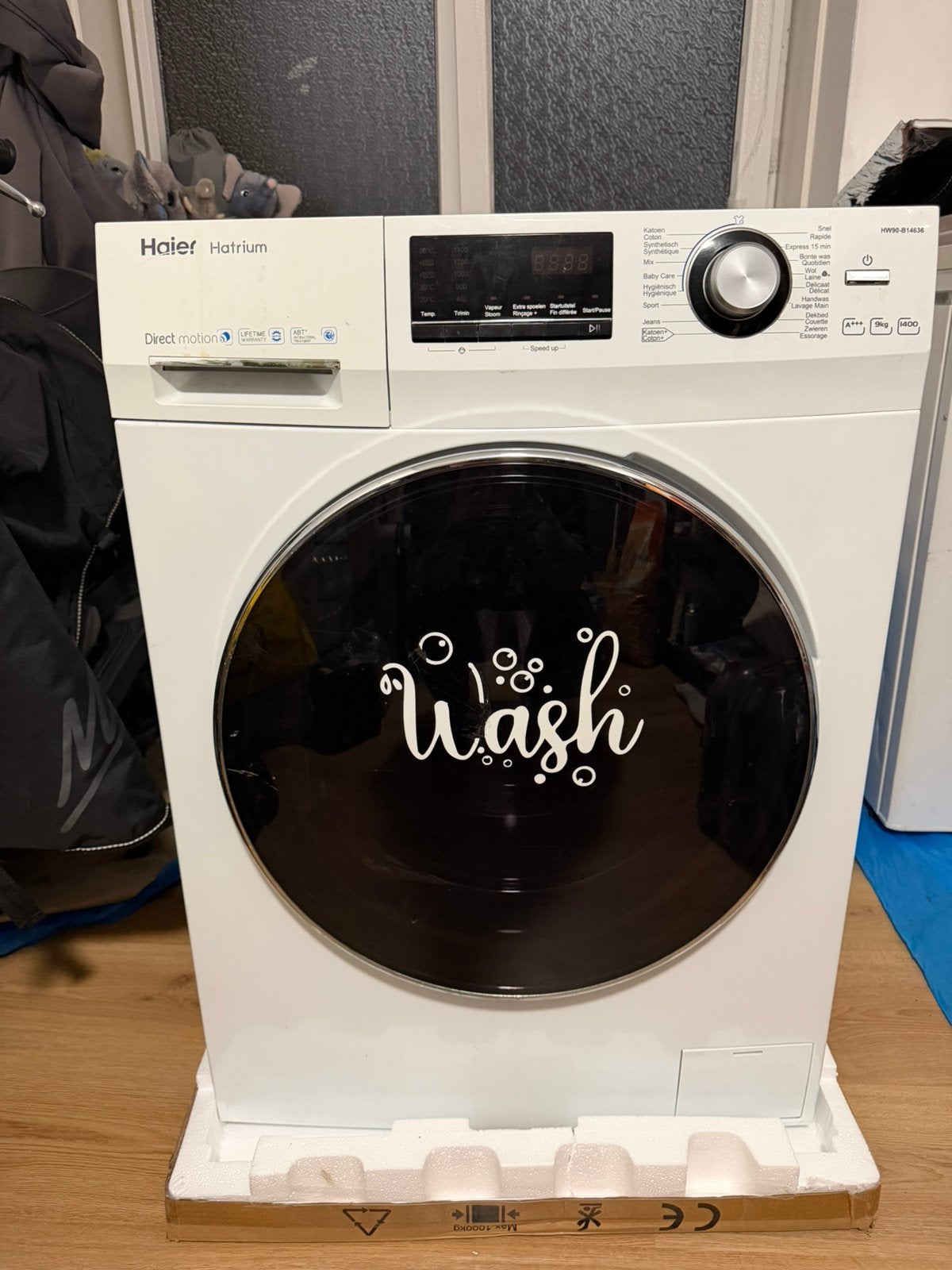 Wasmachine, Ophalen, Zo goed als nieuw, 1200 tot 1600 toeren, 85 tot 90 cm