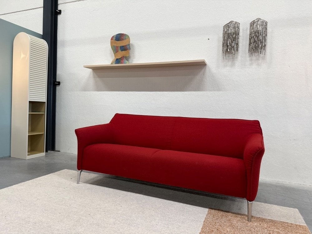 Leolux Mayon 3 Zits Bank Rood wolstof Design 198, Info@leolux.nl, 150 tot 200 cm, Driepersoons, 75 tot 100 cm