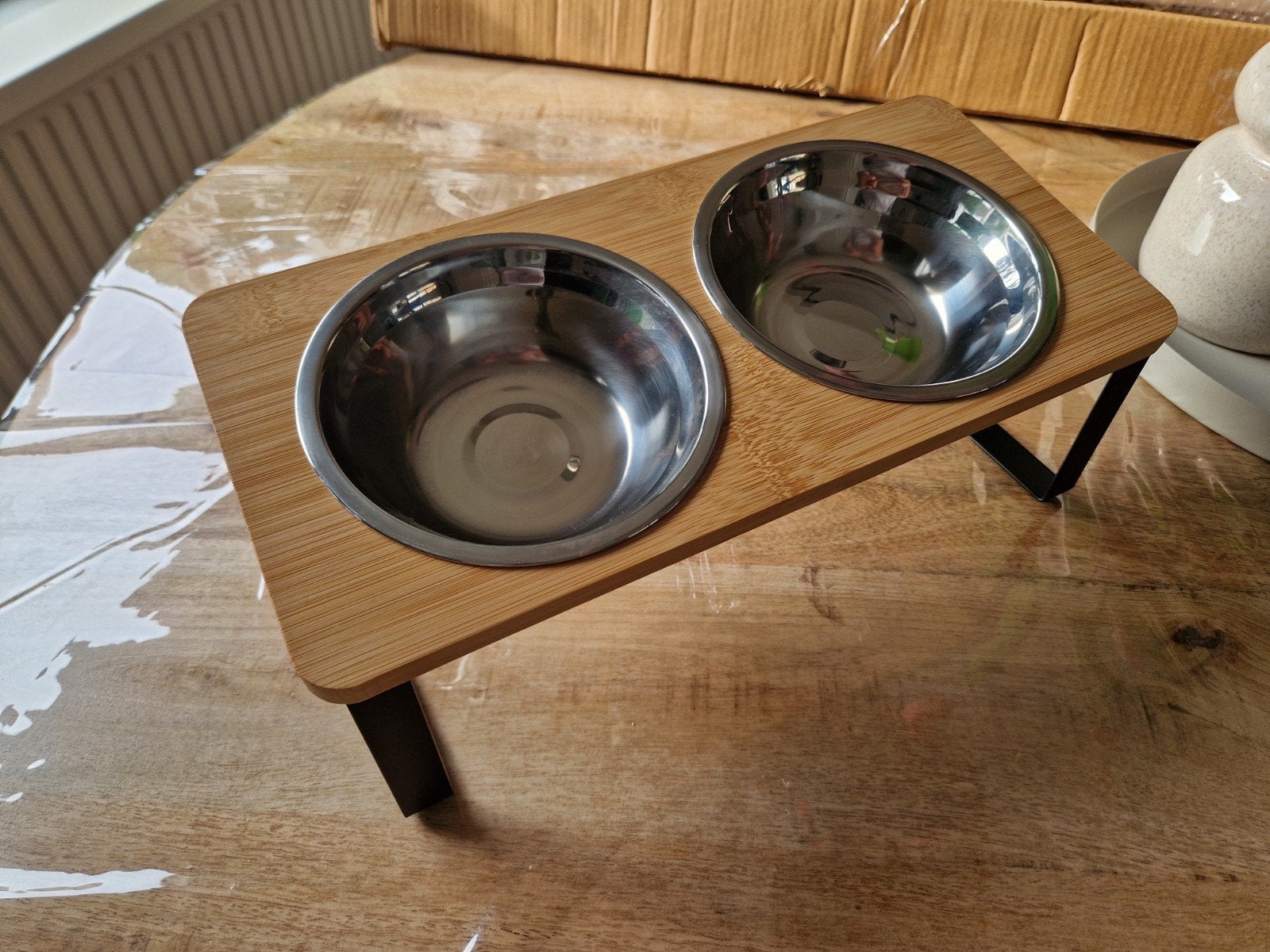 Dubbele drink - voerbak voor hond of kat., Dieren en Toebehoren, Ophalen of Verzenden, Nieuw