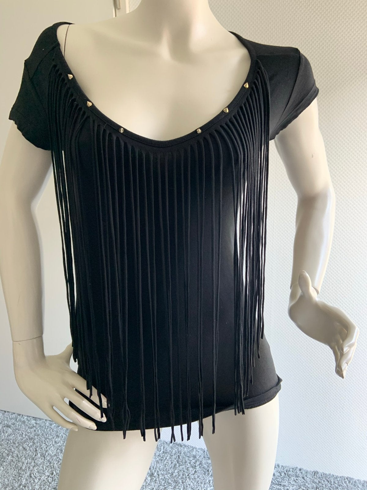 Relish shirt met franjes maat s, Kleding | Dames, ., Zwart, Ophalen of Verzenden, Zo goed als nieuw