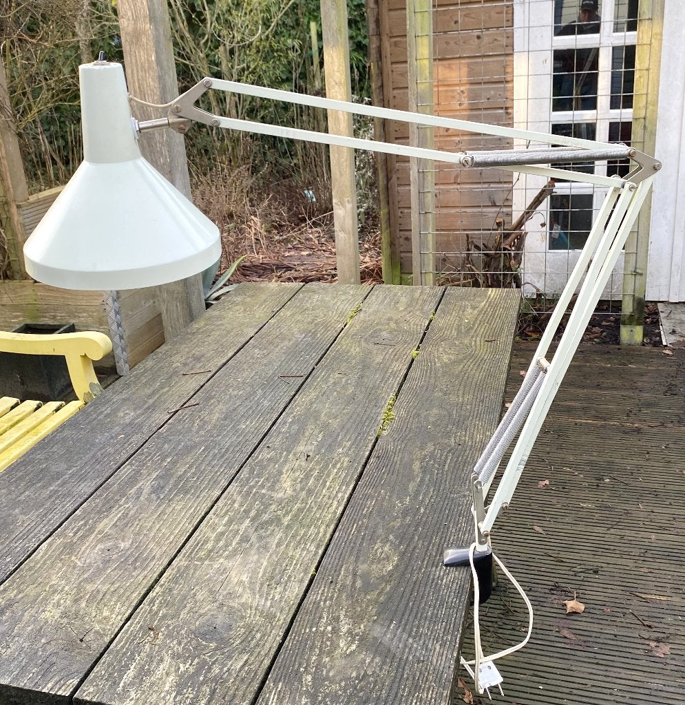 Leuke Hala Bureaulamp - vintage retro mid century dutch, Bureaulamp, Gebruikt, Vintage, Met schakelaar