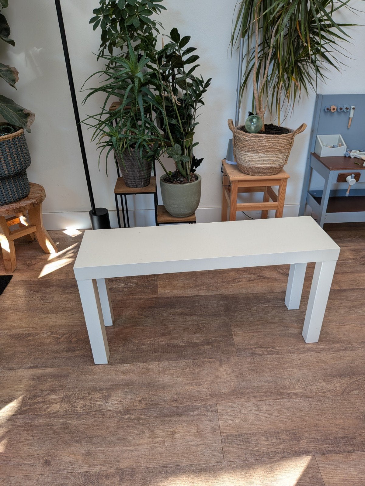 IKEA LACK bankje wit - 90x26x45 cm, Gebruikt, Rechthoekig, Hout, Ophalen