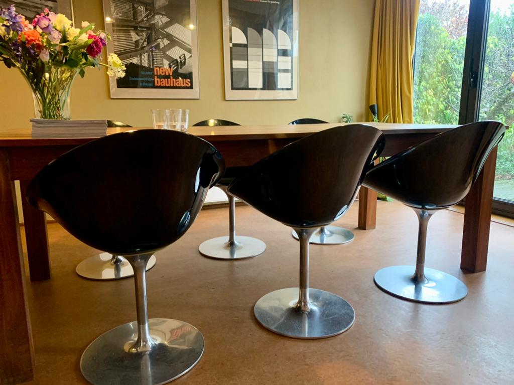 6 zwarte stoelen - E|ros Kartell Starck, Huis en Inrichting, Ophalen, Zwart, Kunststof