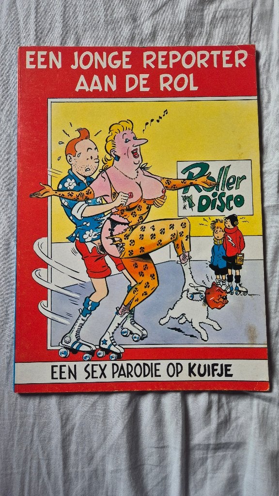 Een Jonge Reporter aan de Rol - Kuifje Parodie, Boeken, Eén stripboek, Ophalen of Verzenden, Onbekend, Gelezen