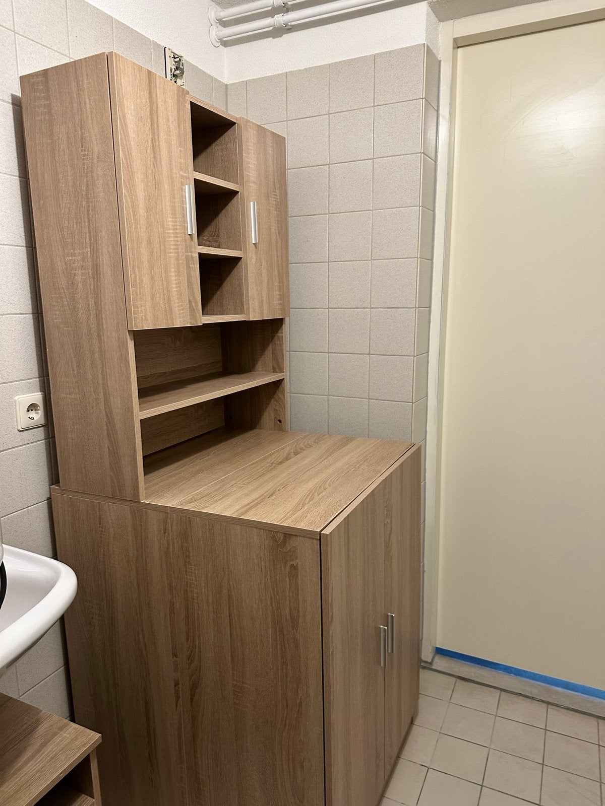 Badkamerkast met wasmachine-opbergruimte, Ophalen, Nieuw