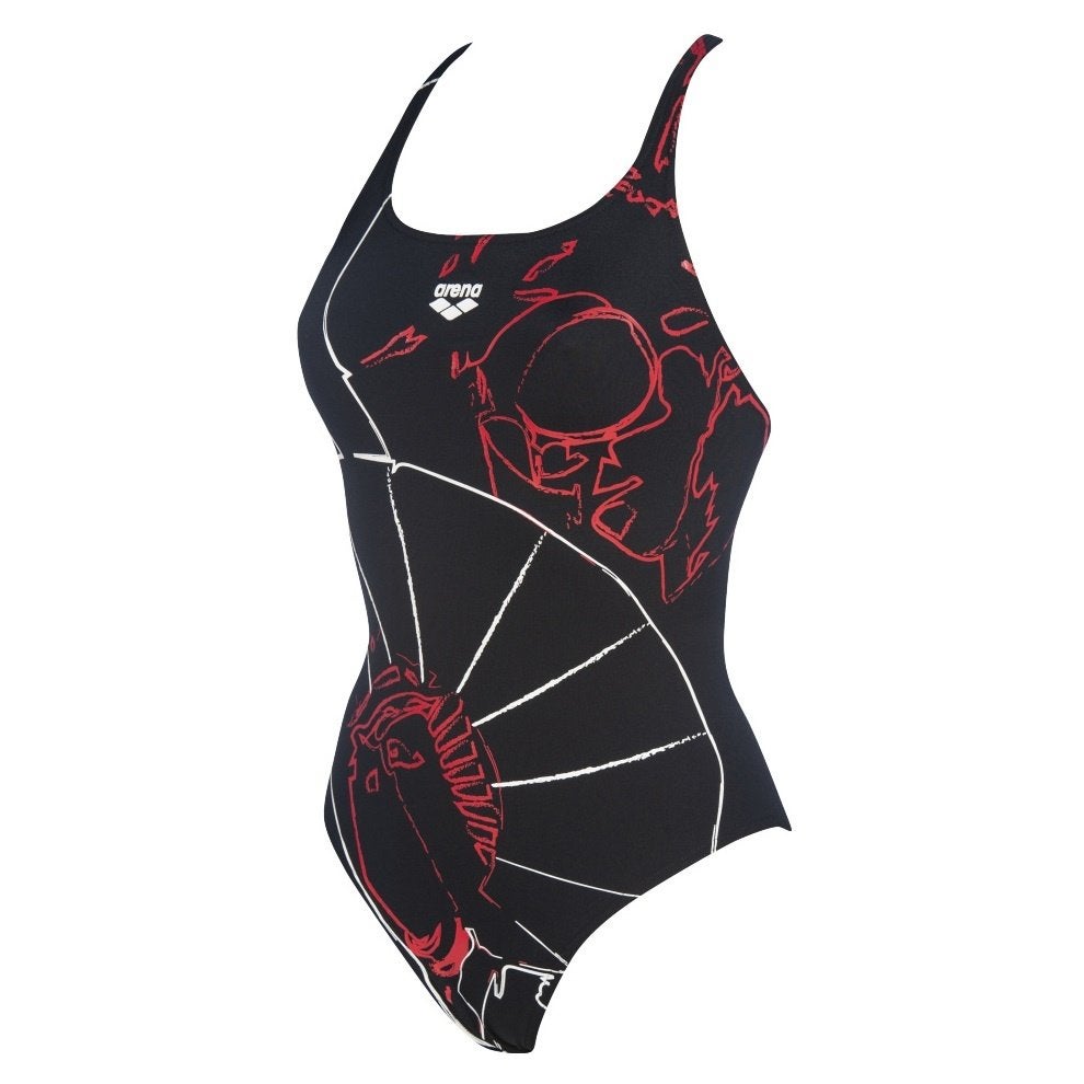 Nieuw Arena W One Impressions Swim Pro badpak Black / red, C.da Cisterna, 84/85 62029 Tolentino (MC) Italië, Zwart, Arena, Nieuw