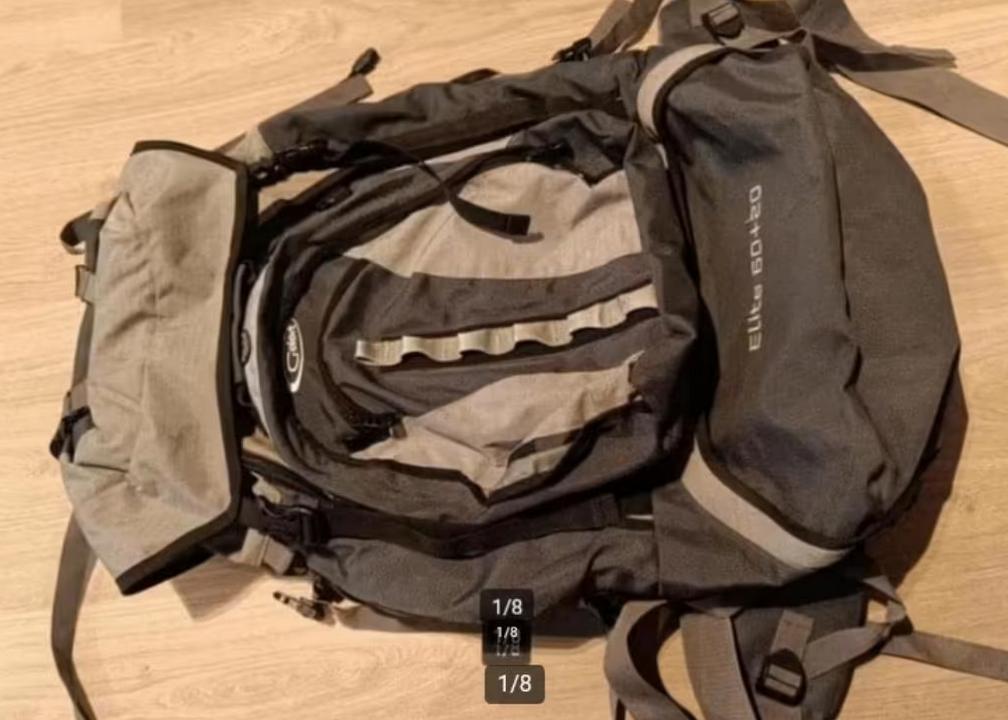 Gelert elite backpack 60+20 liter afneembare dagpack, Sport en Fitness, Bergsport en Wandelen, Gebruikt, Ophalen of Verzenden