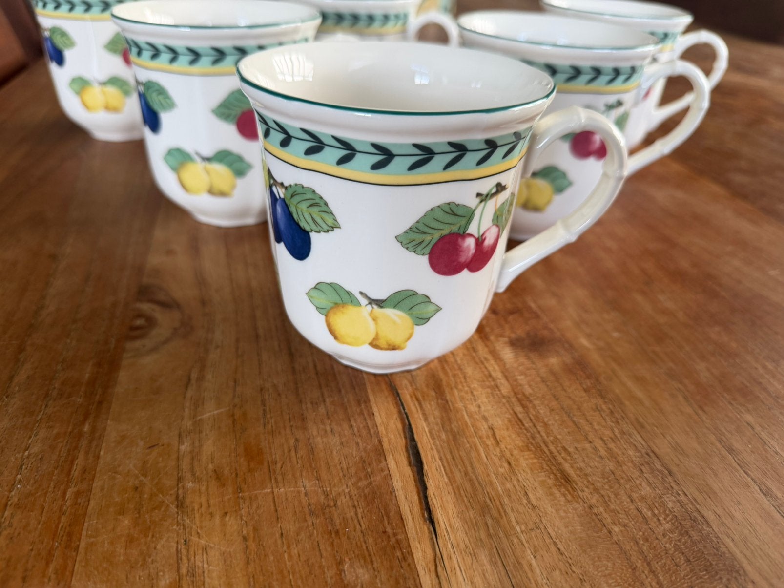 Villeroy & Boch French Garden 6 jumbo mokken/bekers 48cl, Ophalen of Verzenden, Zo goed als nieuw, Bord(en), Overige stijlen