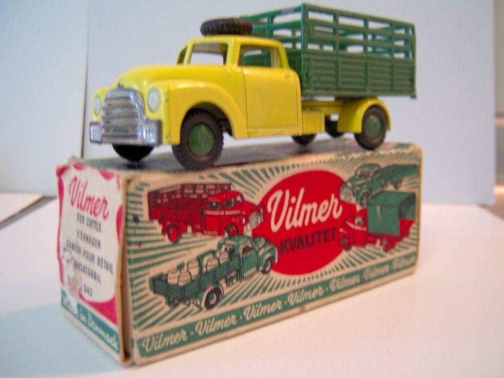 Vilmer Denmark vrachtauto Vee wagen 1:50 lengte 9,5cm auto, Ophalen of Verzenden, Zo goed als nieuw, Bus of Vrachtwagen