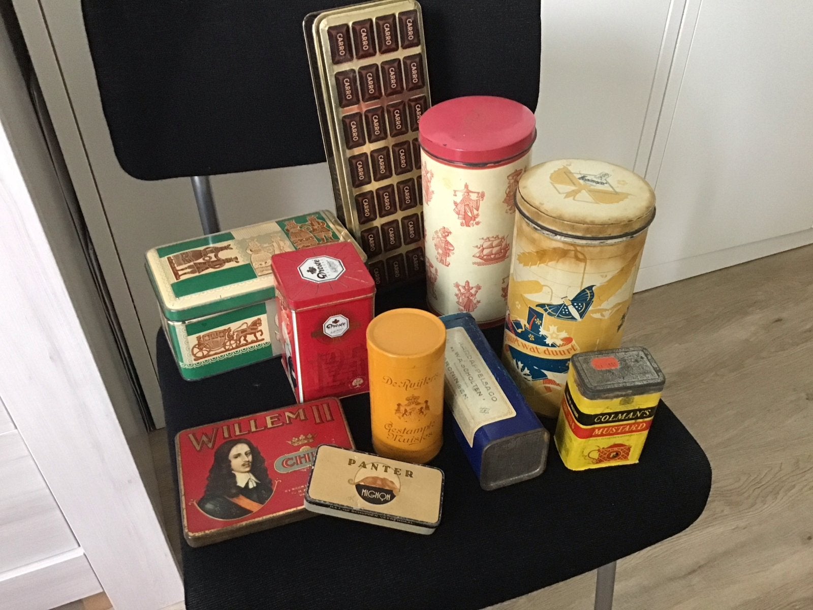 Leuke verzameling vintage blikken, Ophalen of Verzenden, Gebruikt, Overige, Overige merken