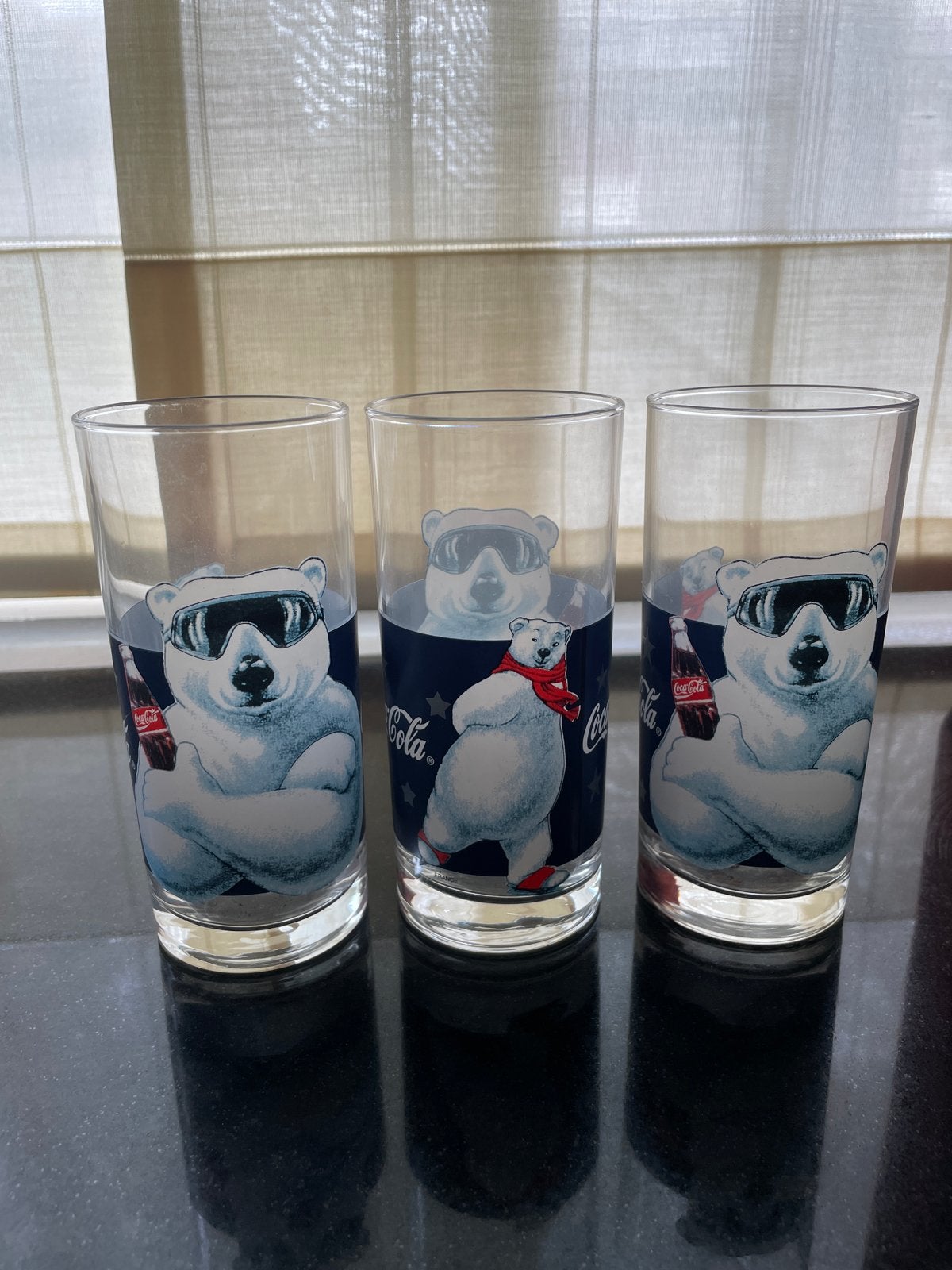 Coca Cola Glazen - Collectors Item met IJsberen, Ophalen, Zo goed als nieuw