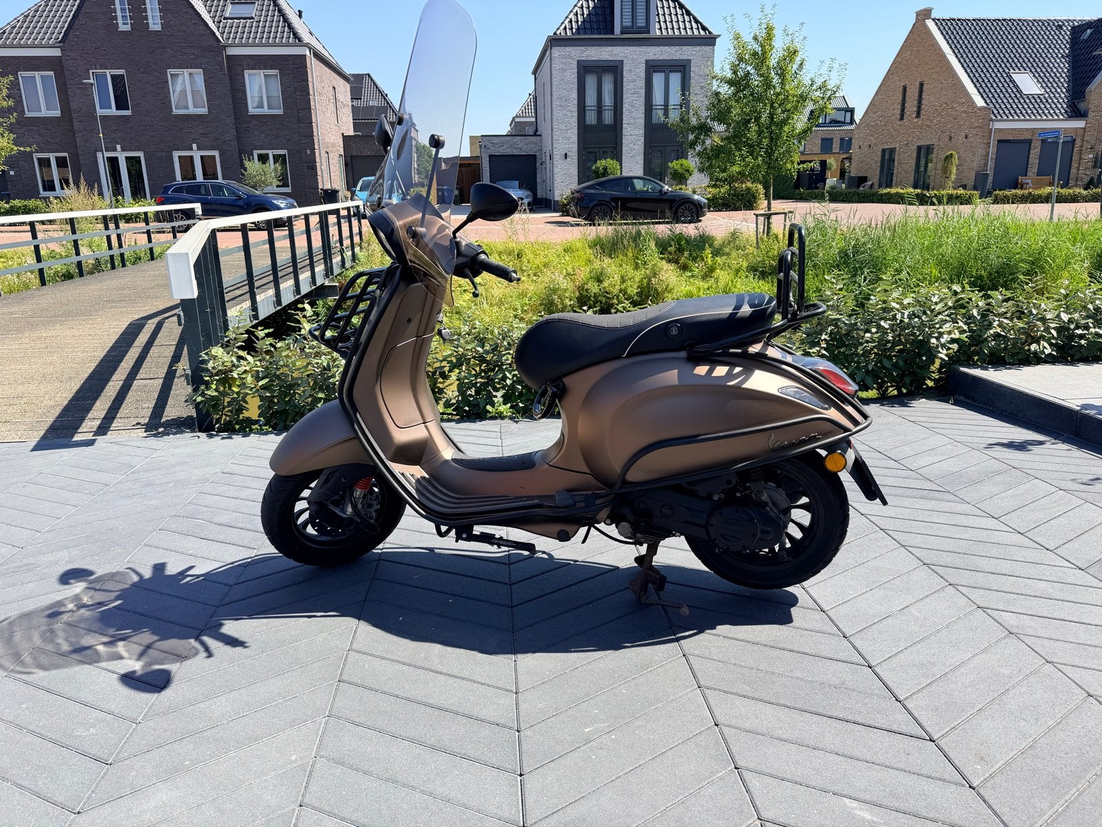 Vespa Sprint Custom Marrakech Brown - Full Option, Fietsen en Brommers, Brommers | Vespa, Ophalen, Overige modellen, Maximaal 45 km/u