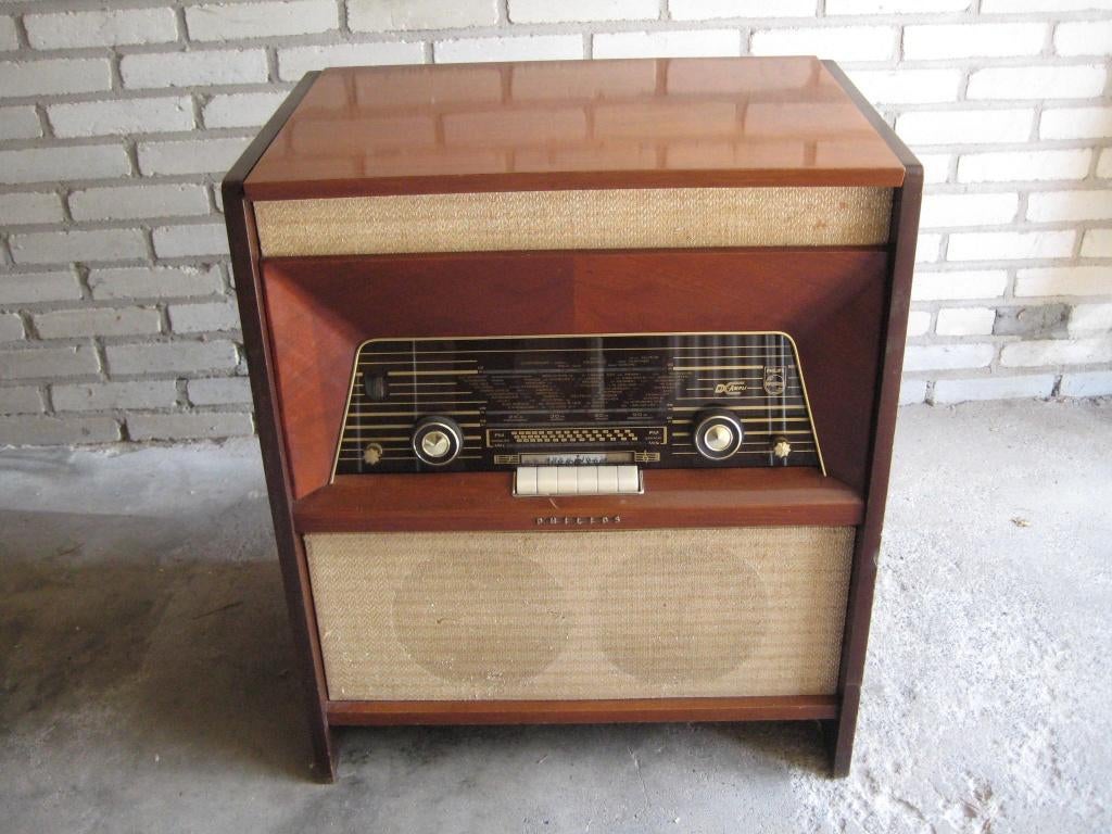 Philips buizenradio met platenwisselaar, Audio, Tv en Foto, Radio's, Ophalen, Gebruikt