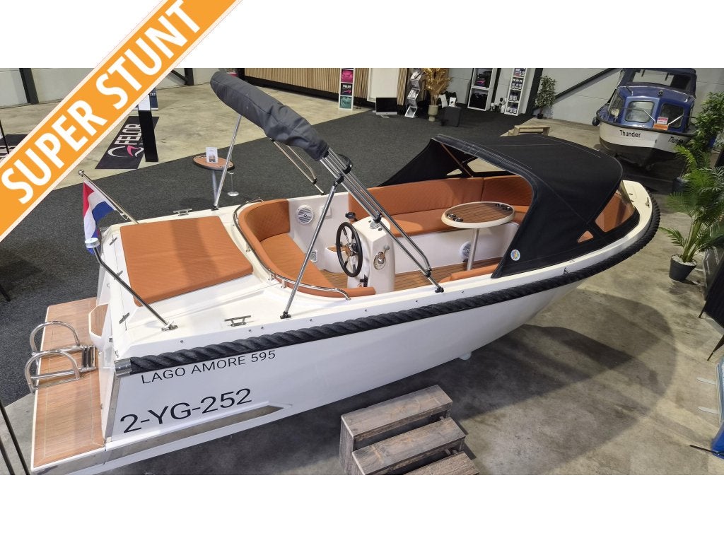 Nette Lago Amore 595 met 30pk en veel extra!Direct leverbaar, Niet ingevuld, 6 m, Niet ingevuld, Overige typen