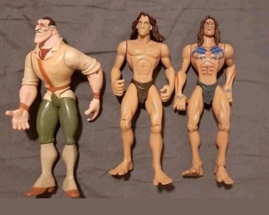 TARZAN (DISNEY BURROUGHS) BABOON BATTLE W/ TARZAN 16 cm hoog, Ophalen of Verzenden