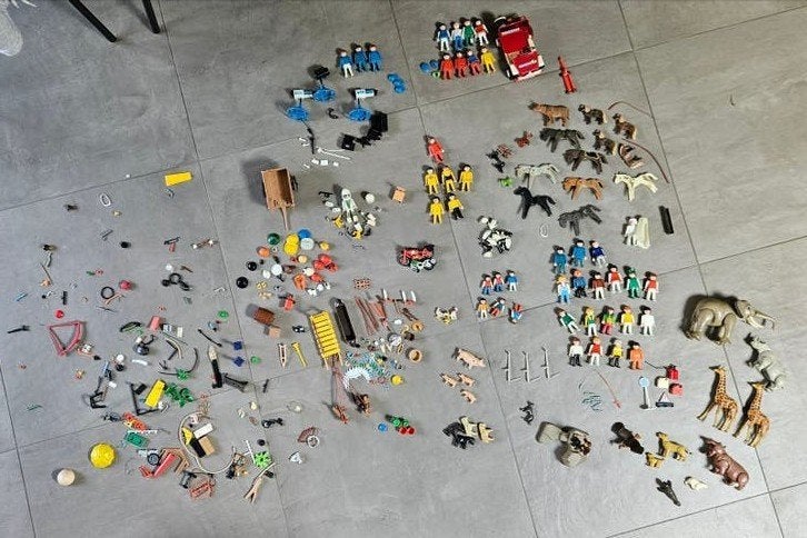 Grote partij vintage Playmobil jaren 70/80 – figuren, dieren, Ophalen of Verzenden, Gebruikt, Losse onderdelen, Overige typen