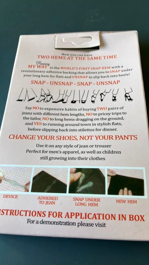 BROEK CLIPS: DE JUISTE BROEKLENGTE BIJ IEDERE SCHOEN, Ophalen of Verzenden, Overige typen