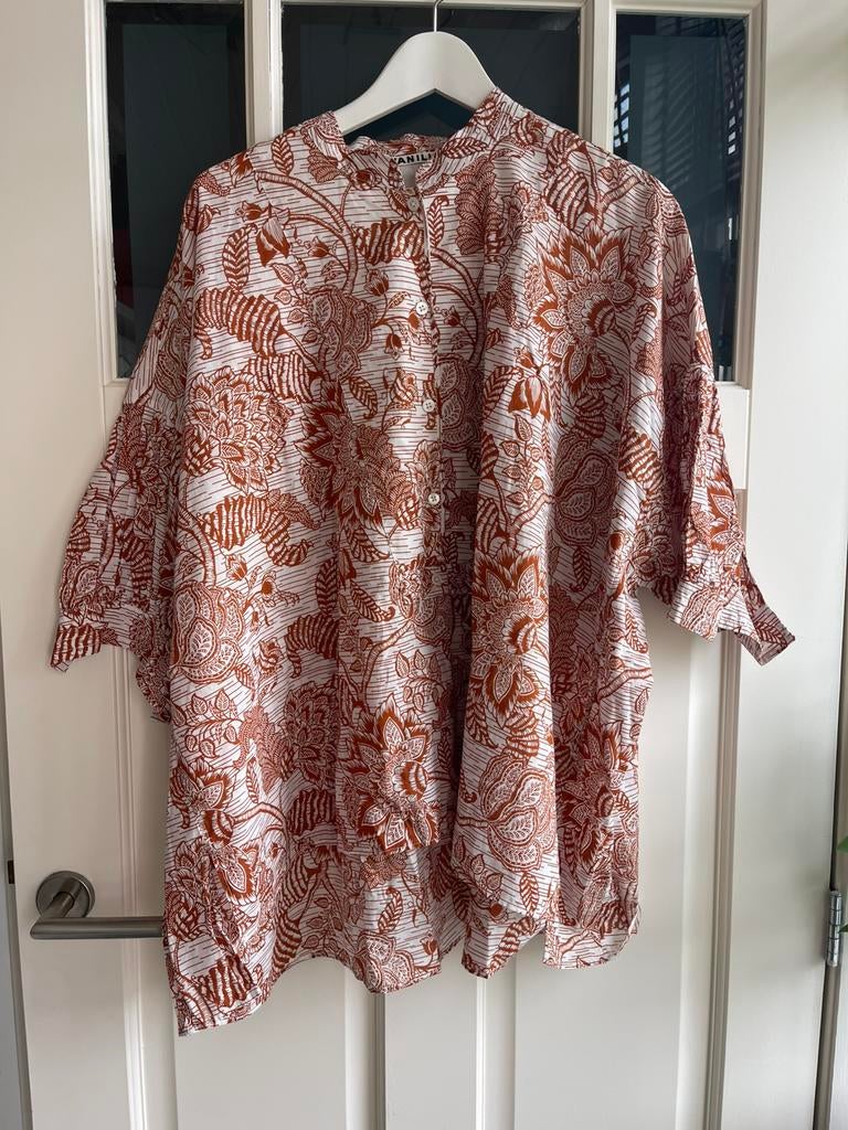 Vanilia blouse maat 2, Ophalen of Verzenden, Zo goed als nieuw, Maat 42/44 (L), Bruin