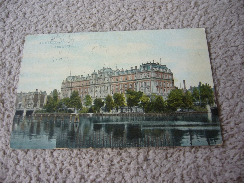AMSTERDAM  =  AMSTEL HOTEL  BRIEFKAART 1909, Verzamelen, Ophalen of Verzenden, Voor 1920, Gelopen, Noord-Holland