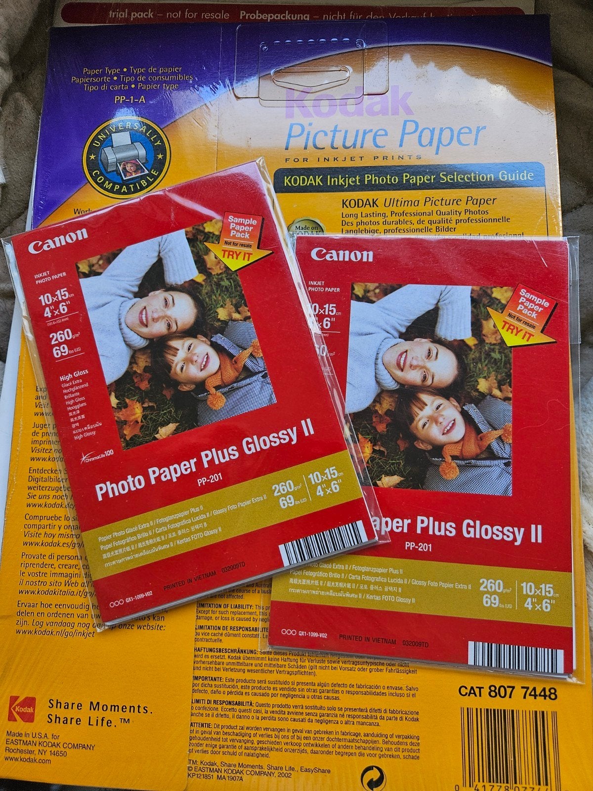 Nieuw fotopapier HP, Kodak, Canon - Diverse formaten, A4, Nieuw, Glanzend, Ophalen of Verzenden