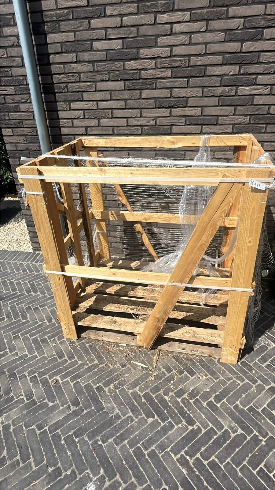 Pallet voor 1 kuub hout opslag, Ophalen, 50 mm of meer, Pallet, Minder dan 200 cm