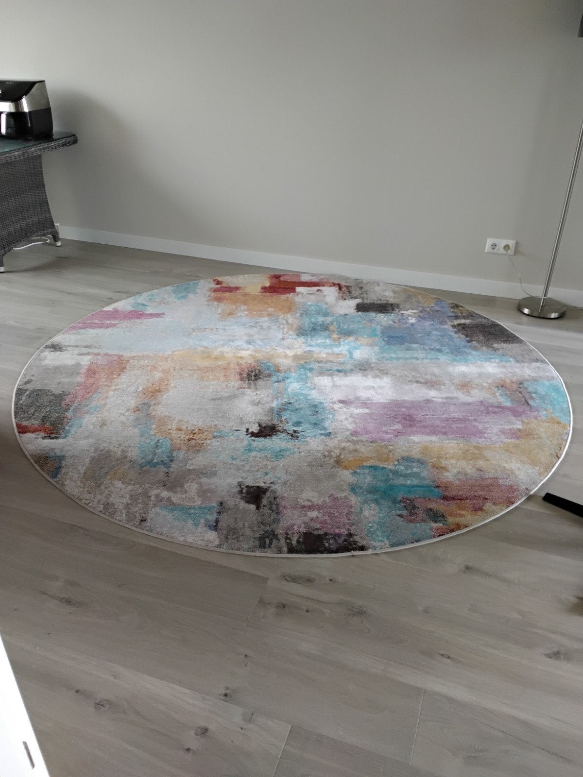 Prachtig rond Picasso vloerkleed Ø240 cm – nagenoeg nieuw, Ophalen, Zo goed als nieuw, Tapijt