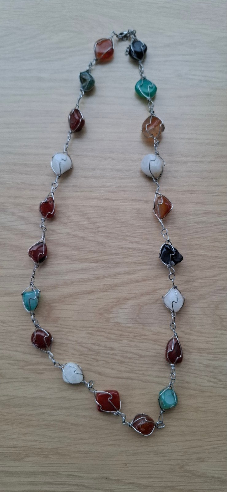 Ketting met edelstenen, Ophalen of Verzenden, Steen of Mineraal, Verstelbaar