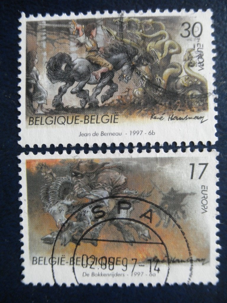 Postzegels België 1997 Europazegels sagen legenden - cw 3,00, Ophalen of Verzenden, Gestempeld, Europa