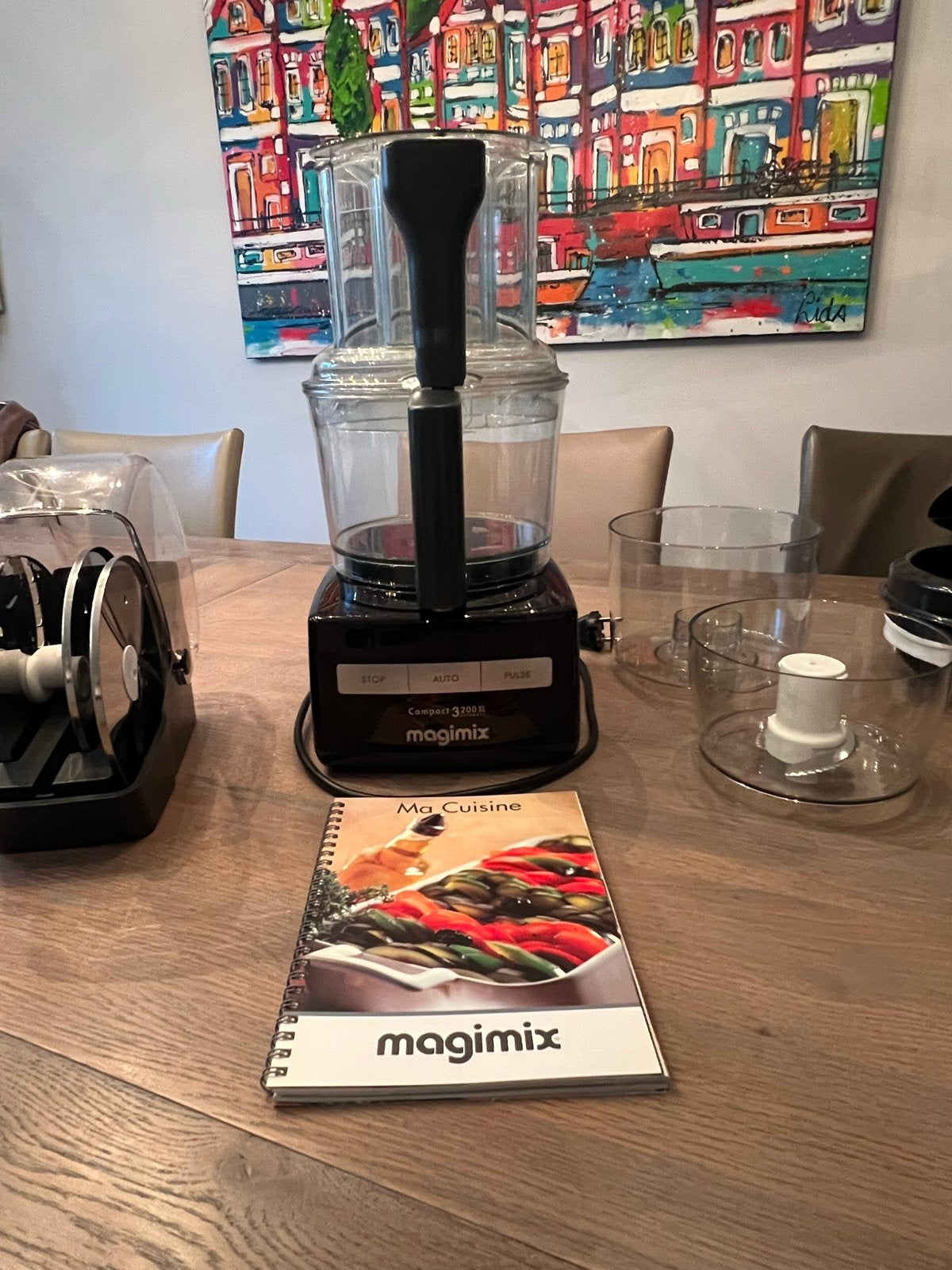 Magimix Compact 3200 XL foodprocessor met accessoires, Ophalen, 3 snelheden of meer, Zo goed als nieuw, 2 tot 3 liter