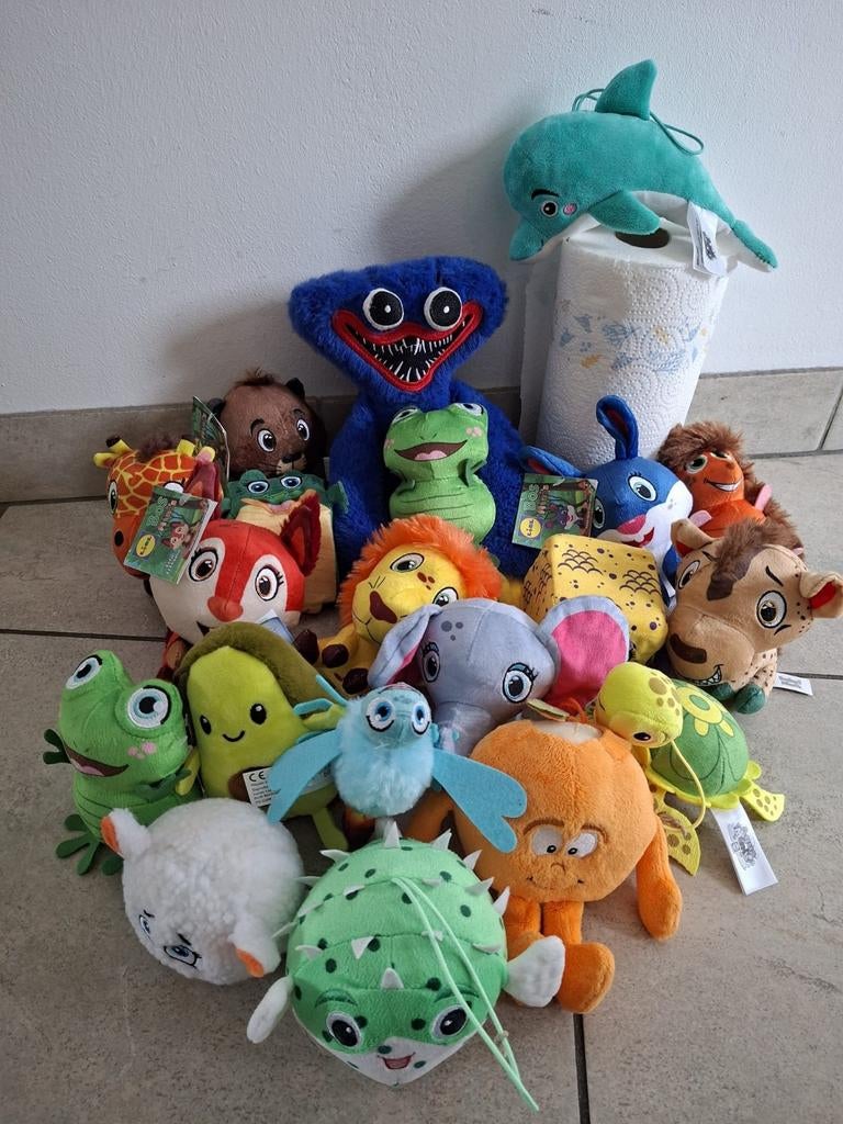 Grote collectie van 19 LIDL knuffels en 1 Huggy Wuggy, Ophalen of Verzenden, Zo goed als nieuw, Overige typen