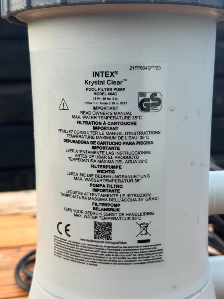 Intex Krystal Clear filterpomp 604G - Nooit gebruikt, Tuin en Terras, Zwembad-toebehoren, Ophalen of Verzenden, Nieuw, Zwembadpomp