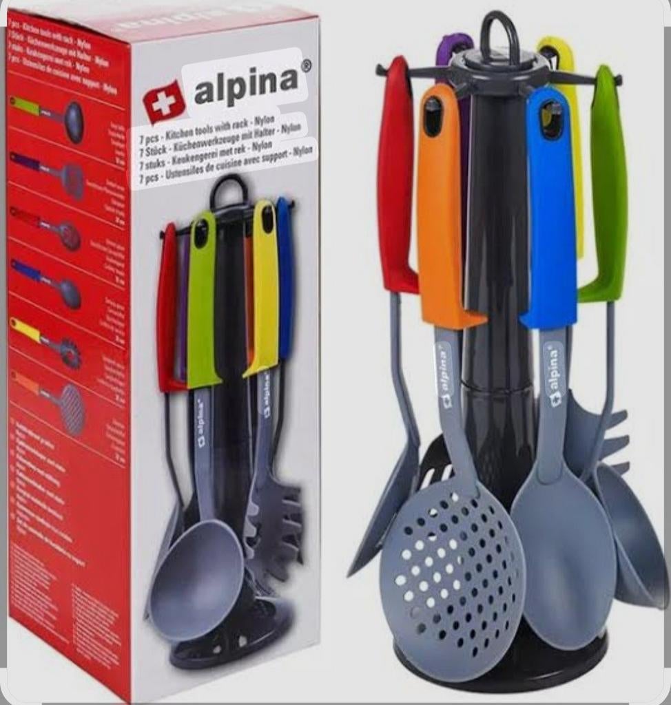 Alpina keukengereedschap met rek ( 7 delig ) Nieuw!, Ophalen, Nieuw