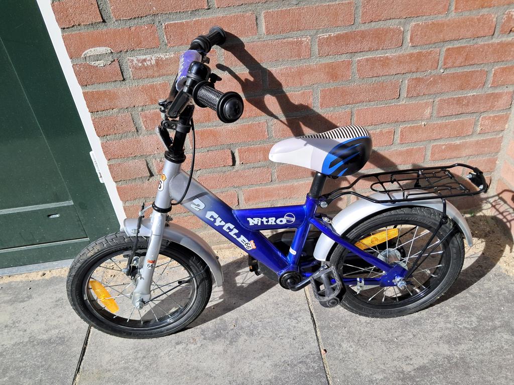 Kinderfiets 14 inch, Fietsen en Brommers, Fietsen | Kinderfietsjes, Terugtraprem, Gebruikt, Minder dan 16 inch, Ophalen