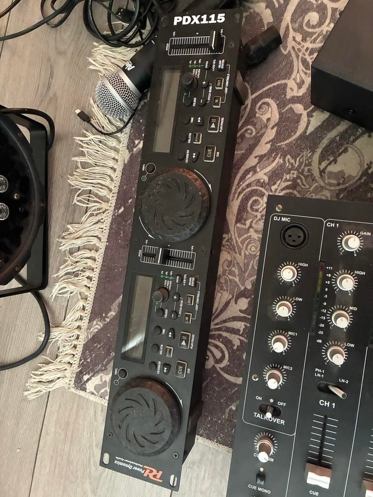 Complete DJ professionele Set: Geluid, Licht & Microfoons, Ophalen of Verzenden, Gebruikt, Dj-set, Overige merken