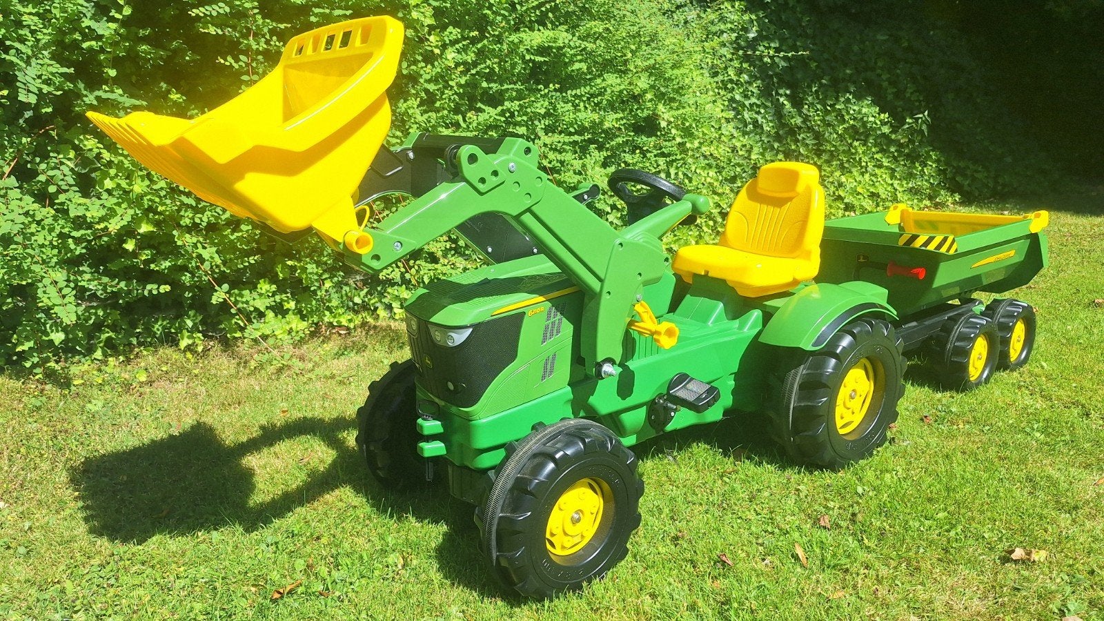 John Deere 6210R  traptractor met voorlader en aanhanger, Kinderen en Baby's, Speelgoed | Buiten | Voertuigen en Loopfietsen, Ophalen