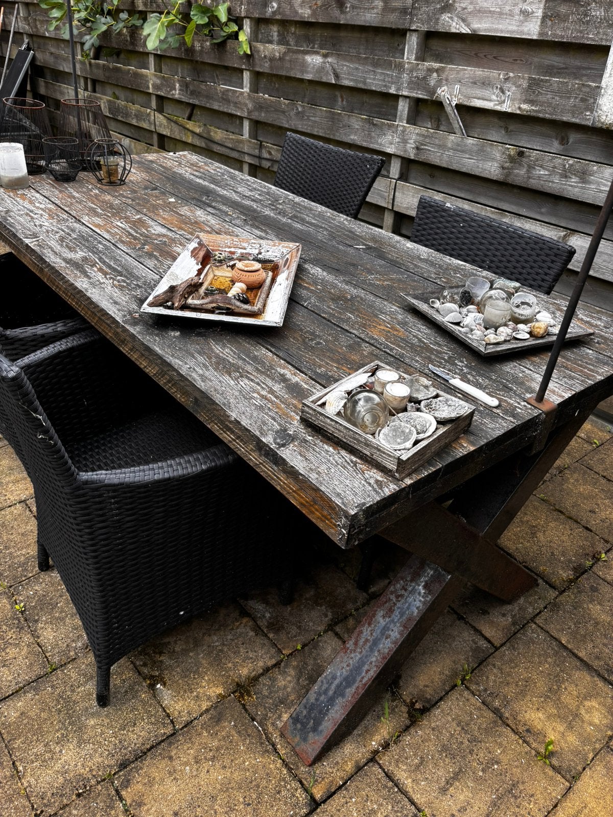 Buiten tafel, Ophalen of Verzenden, Zo goed als nieuw, Rechthoekig, Hout