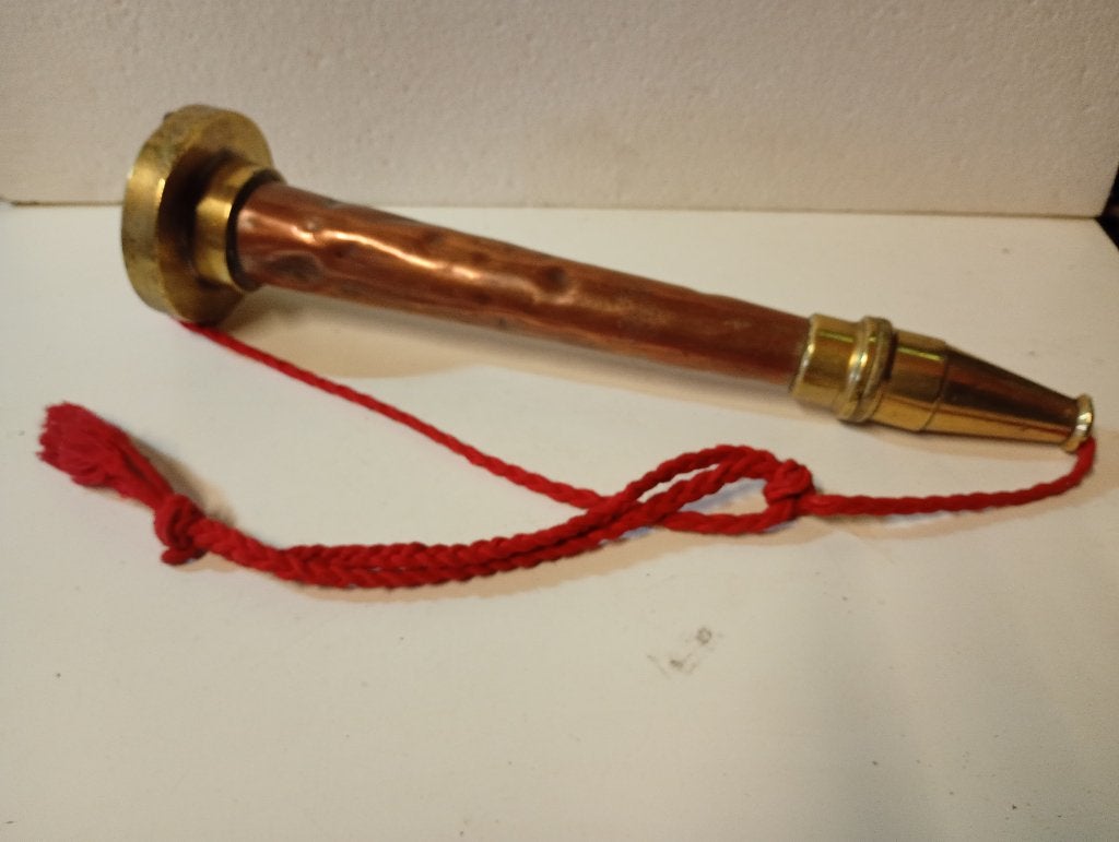 Antieke koperen brandweerspuit / straalpijp  - Vintage, Ophalen, Koper