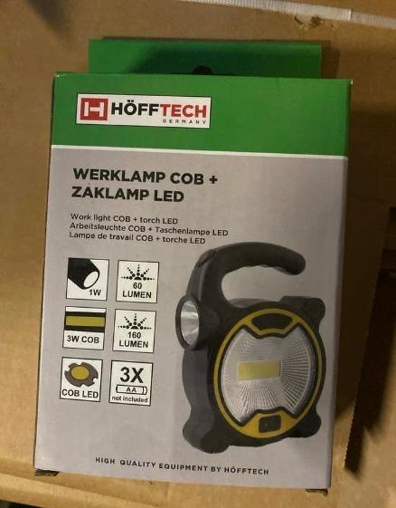 Höftech Werklamp COB + Zaklamp LED - Nieuw, Ophalen of Verzenden, Nieuw, Batterij