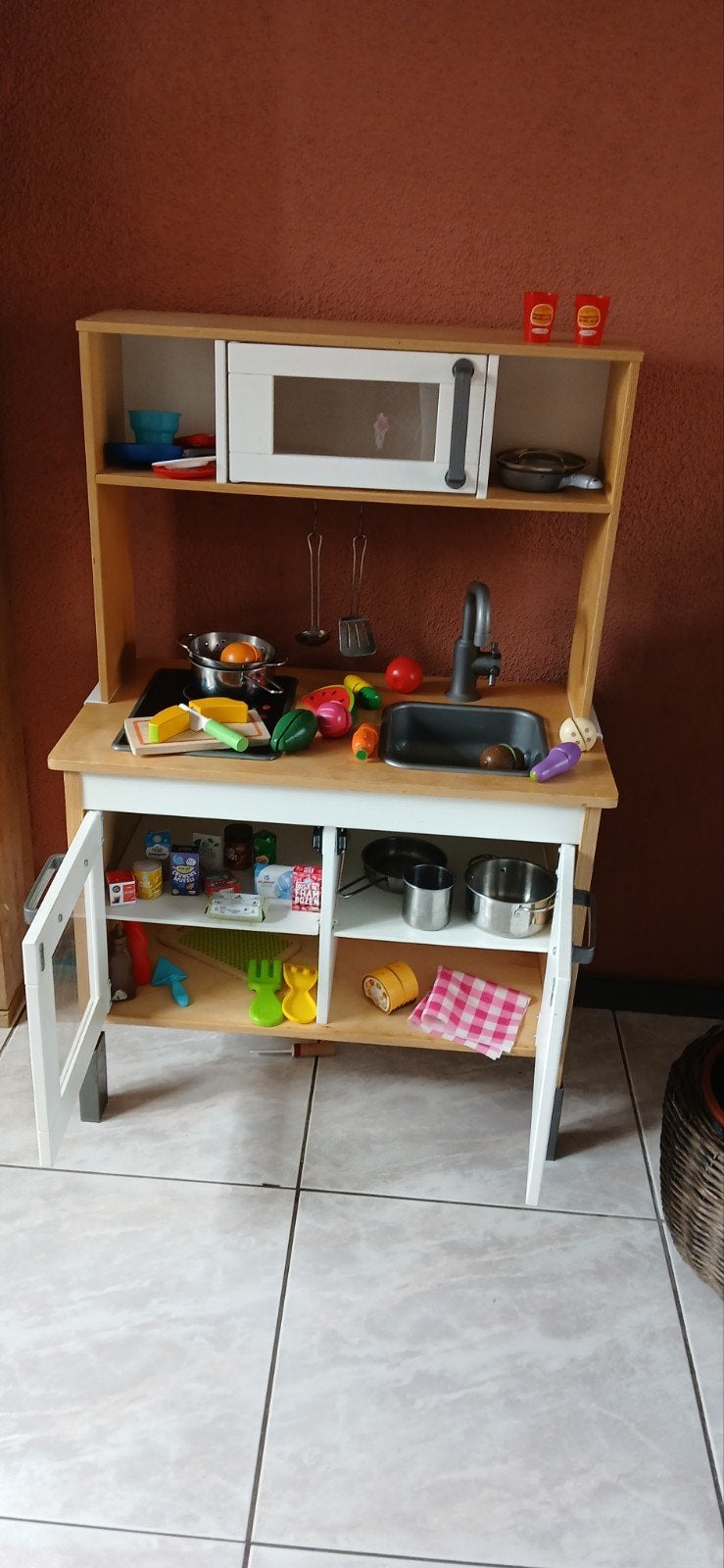 IKEA Duktig speelkeuken met accessoires, Ophalen, Gebruikt, Hout, Speelkeuken