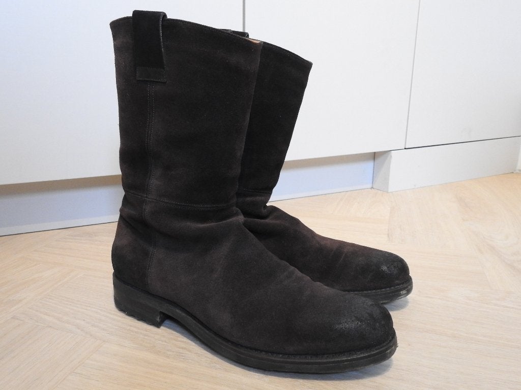 Bruin suède herenlaarzen van Santoni, maat 8, Bruin, Boots, Ophalen of Verzenden, Santoni