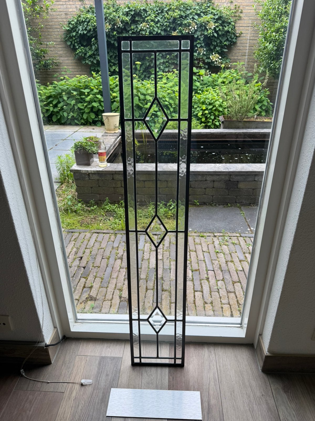 Glas in lood, decoratief, 120X20, Ophalen