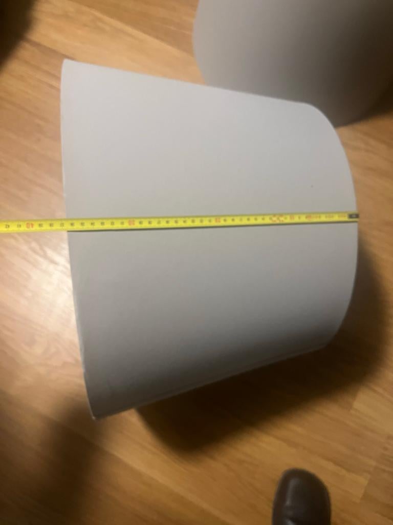 Set van 2 Grijze/beige Hanglampenkappen - Modern & Stijlvol, Ophalen, Zo goed als nieuw, Stof, Minder dan 50 cm