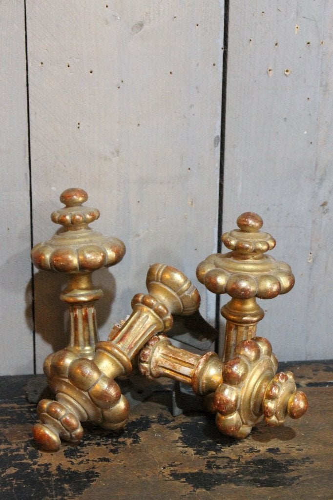 4 antieke gordijn klossen, Ophalen of Verzenden