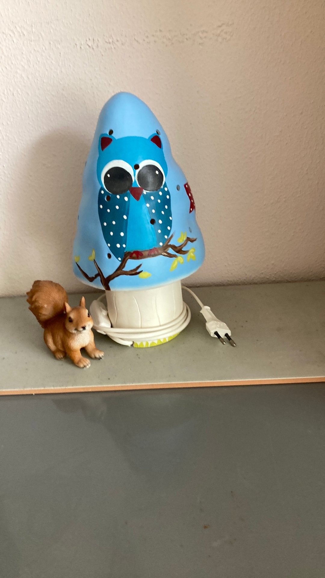 Paddestoel lamp van Heico, Ophalen of Verzenden, Zo goed als nieuw, Lamp, Blauw