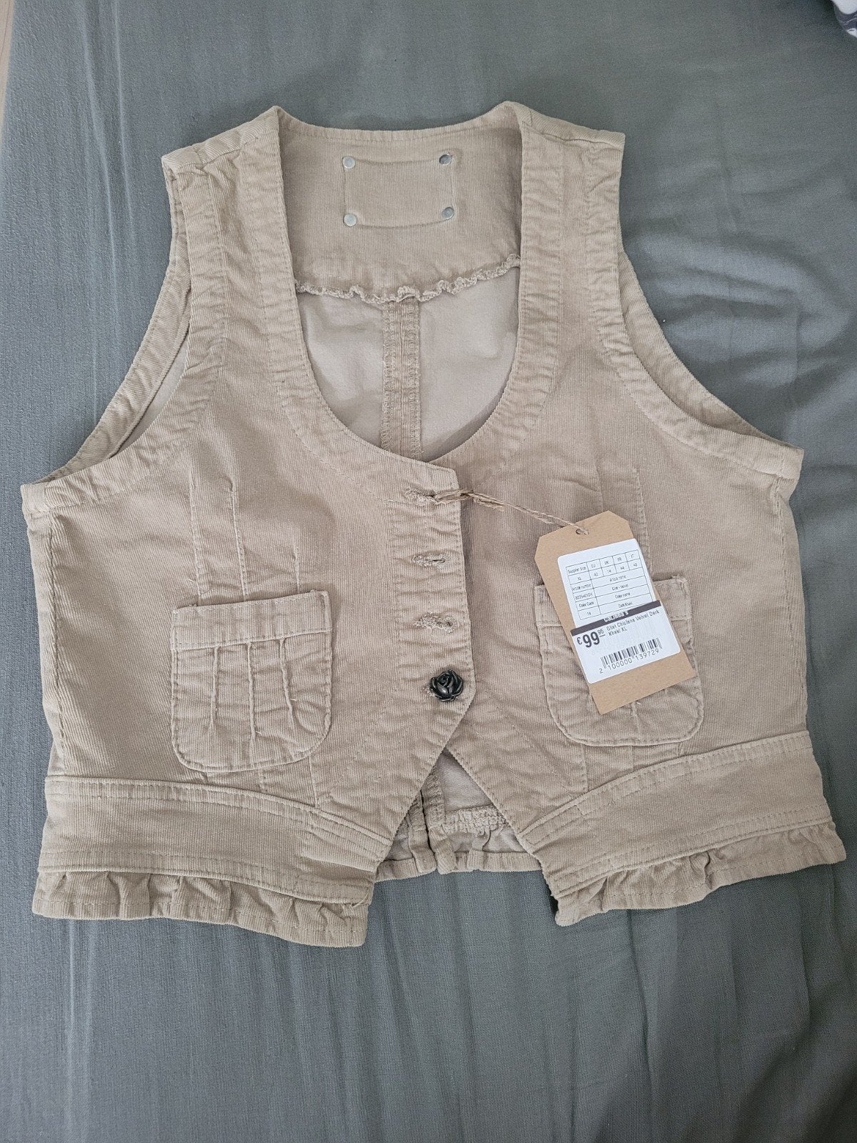 Gilet Chiciana, Kleding | Dames, Bodywarmers, Beige, Maat 46/48 (XL) of groter, Nieuw, Ophalen of Verzenden