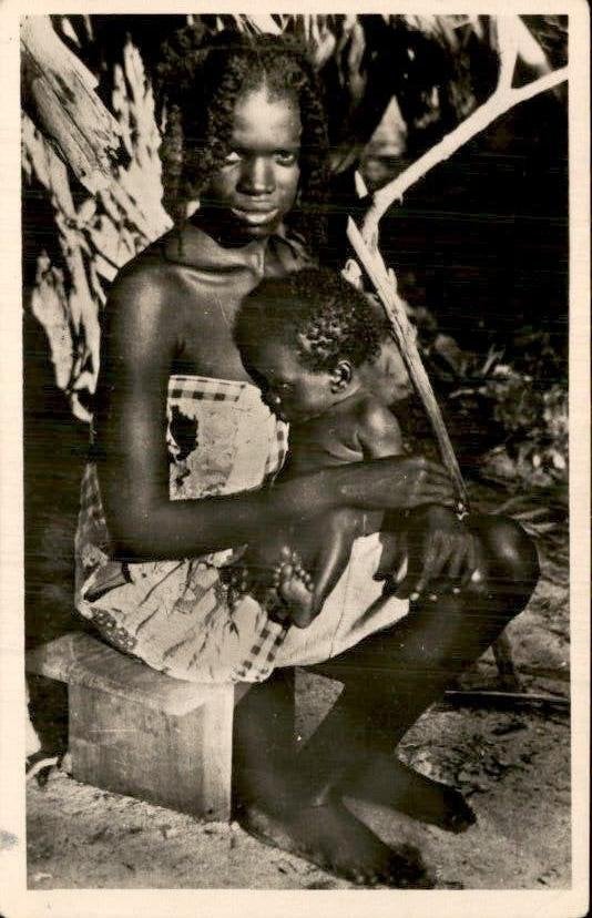 Suriname - Bosnegervrouw met Kind - 1950, Verzenden, 1940 tot 1960, Ongelopen, Noord-Holland